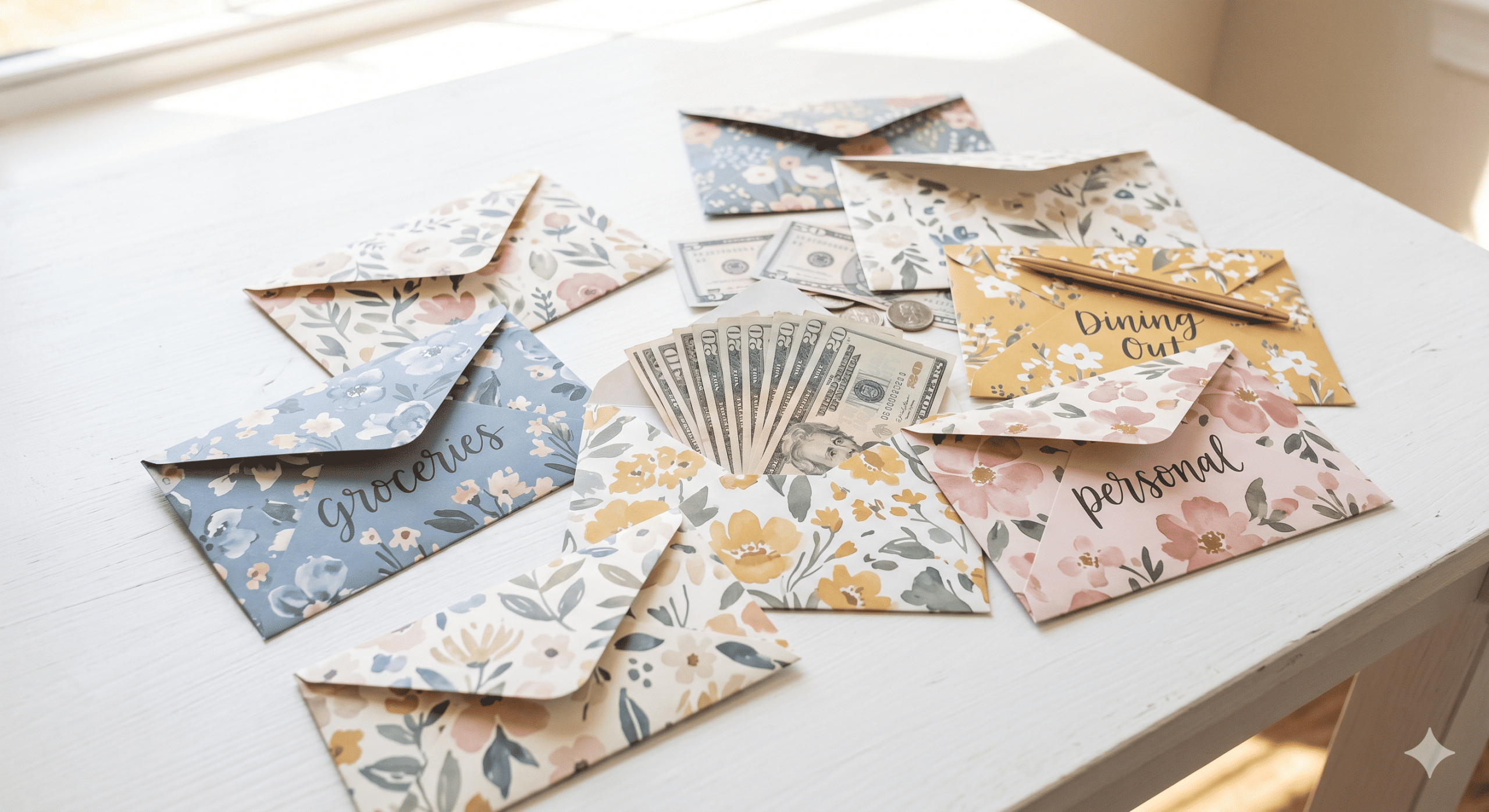 Aesthetic Cash Envelope System Printables - Muted Floral Collection